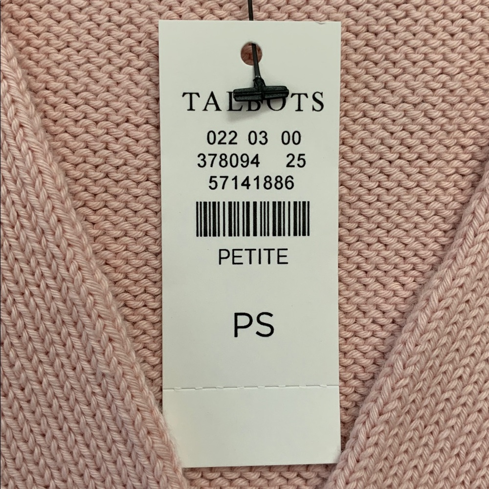 Talbots Light Pink Button-Up Sweater Vest - Picture 7 of 8